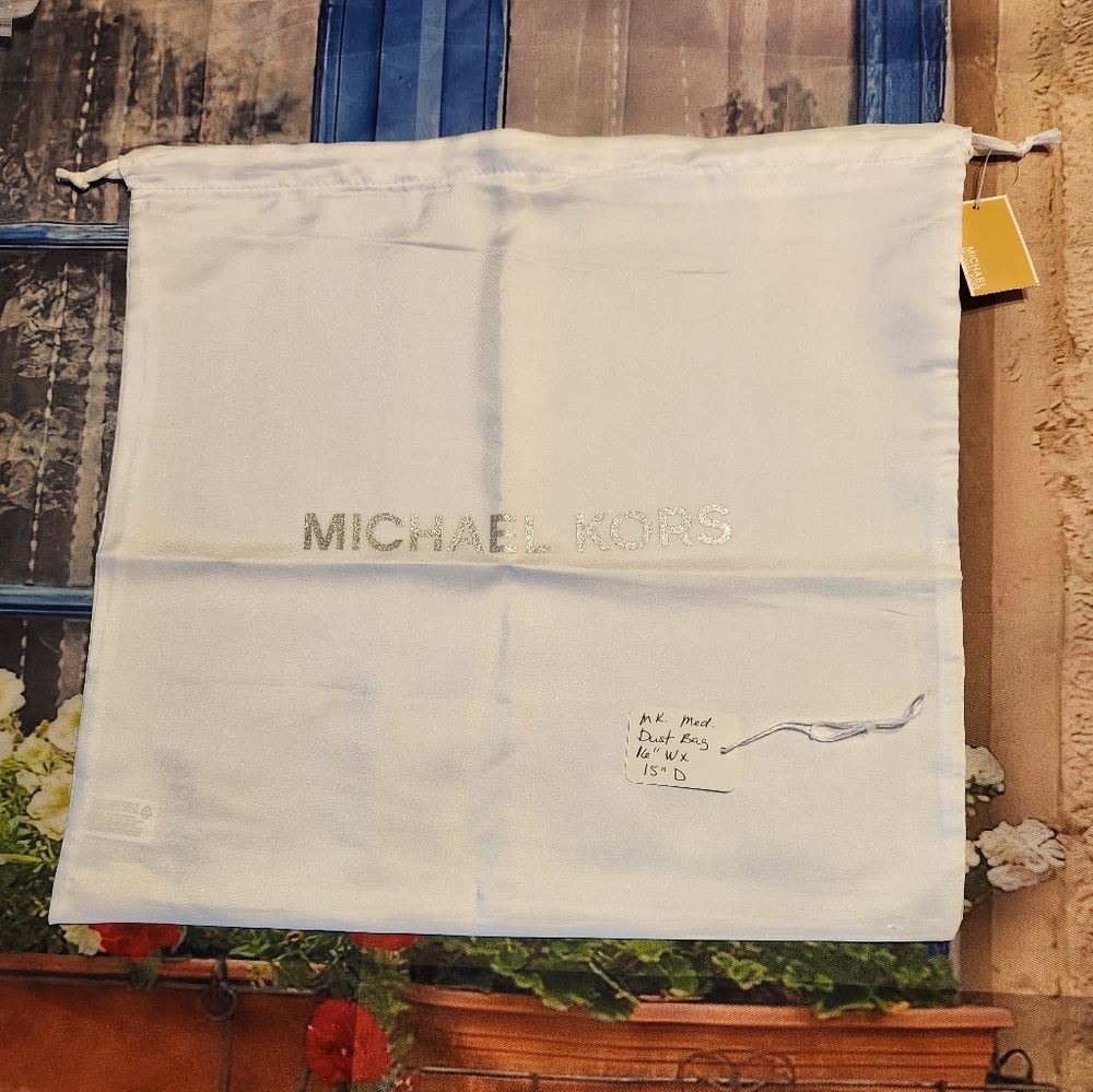 Michael Kors White Medium Size Dust Bag 16"W× 15"D.